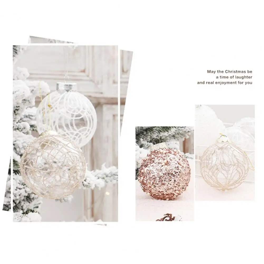 

Festive Props Unique Holiday Ornaments Festive Shatterproof Christmas Ball Ornaments Set 6 Unique Hanging Balls for Home Office