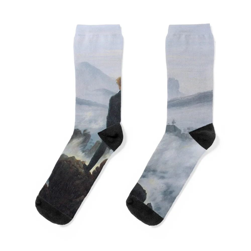 

Fine Art: Wanderer above the Sea of Fog Socks Christmas christmass gift Men's Mens Socks Women's