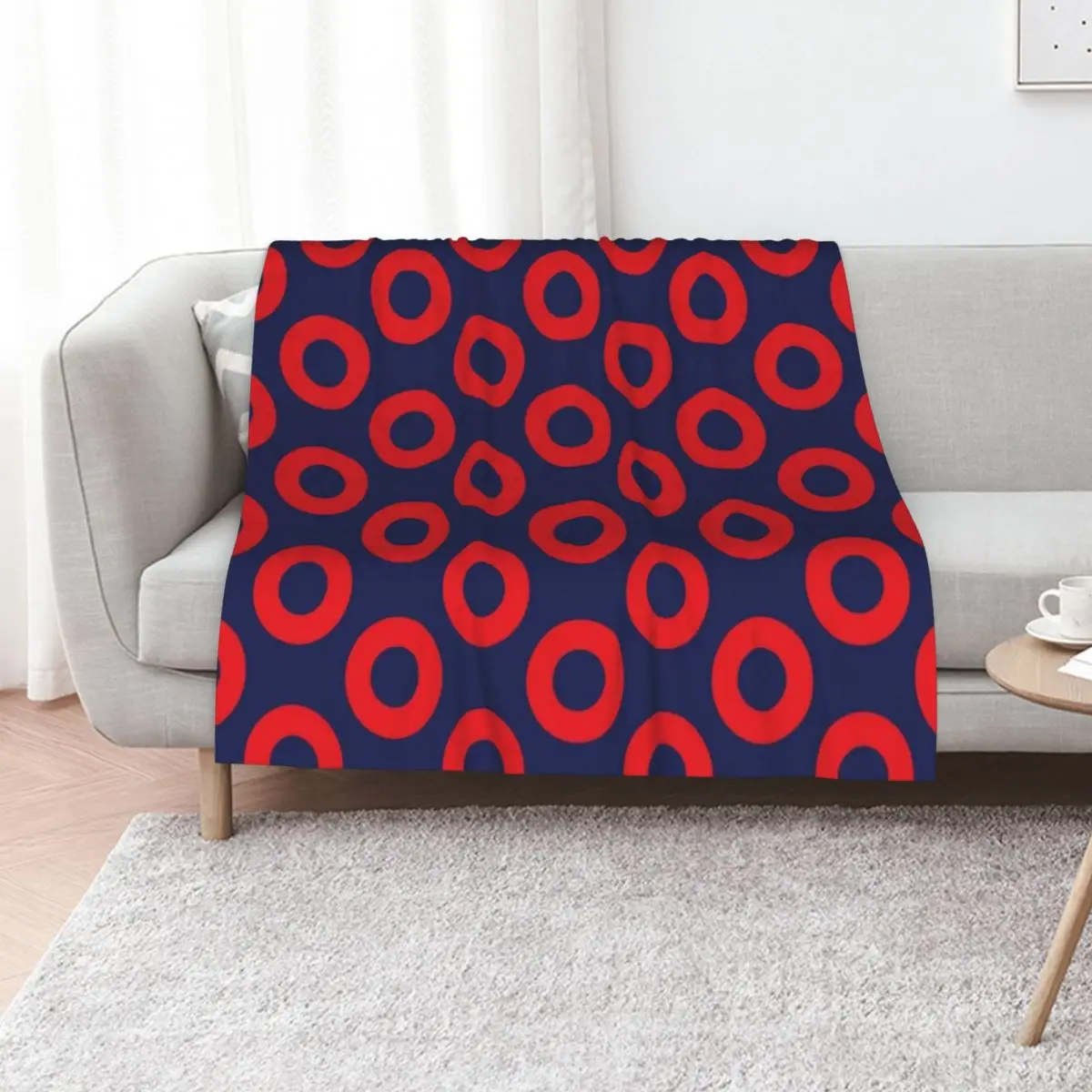 Плед Fishman Doughnut Phish Pattern от Custeez, уютный теплый плед для декора спальни