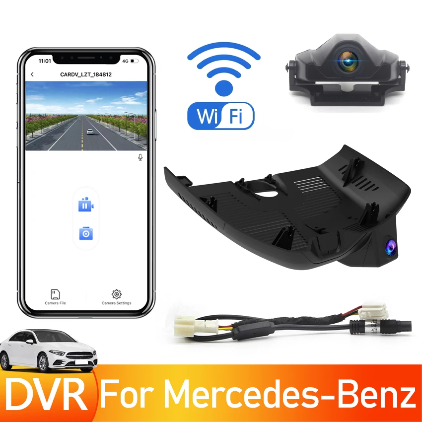 Dash Cam For Mercedes-Benz S Class S400L S450L 4MATIC 2021 2022 2023,Plug and play DashCam,Car DVR WIFI Camera,Car Accessories