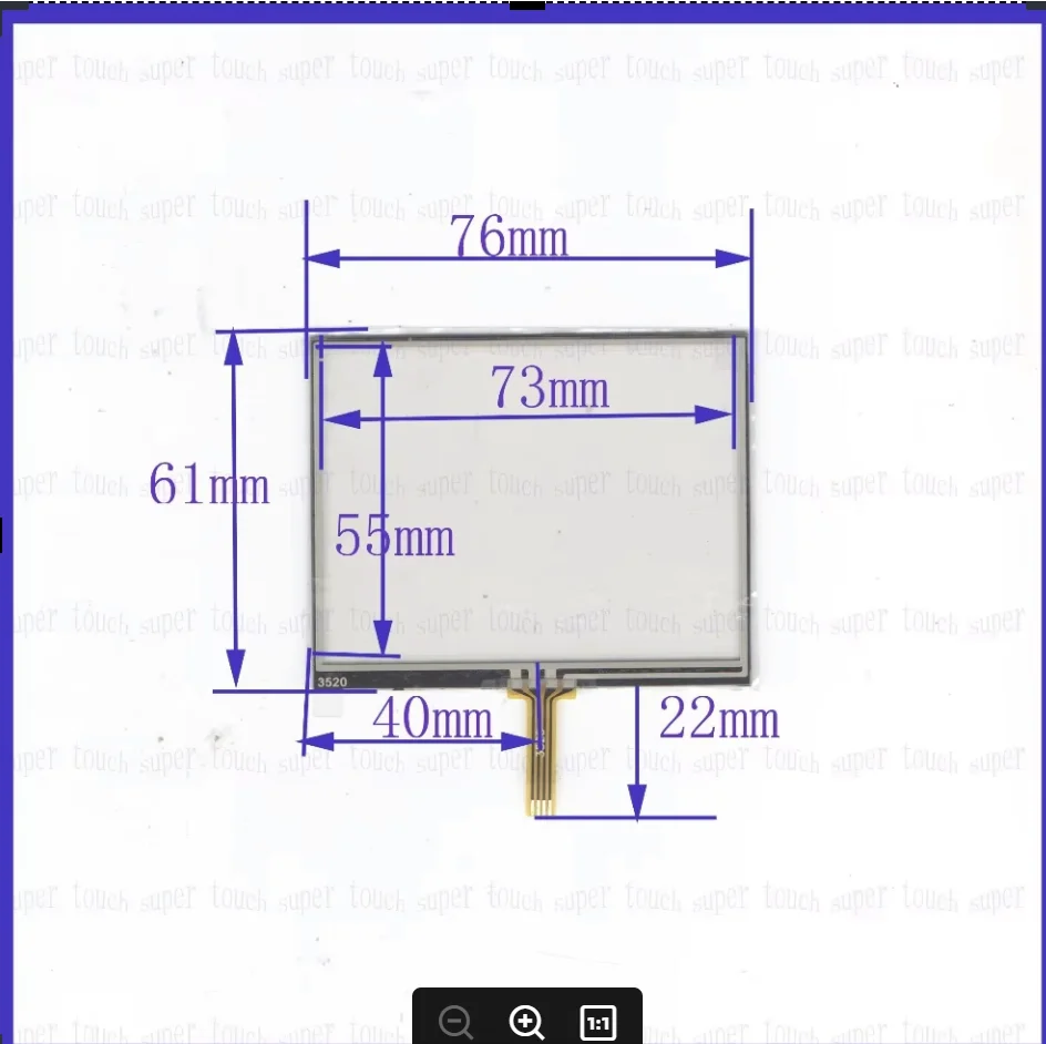 

ZhiYuSun 3520 3,5-дюймовый 76*61 4-проводной сенсорный экран для gps-стекла сенсорная панель ширина 61 мм длина 76 мм это совместимо