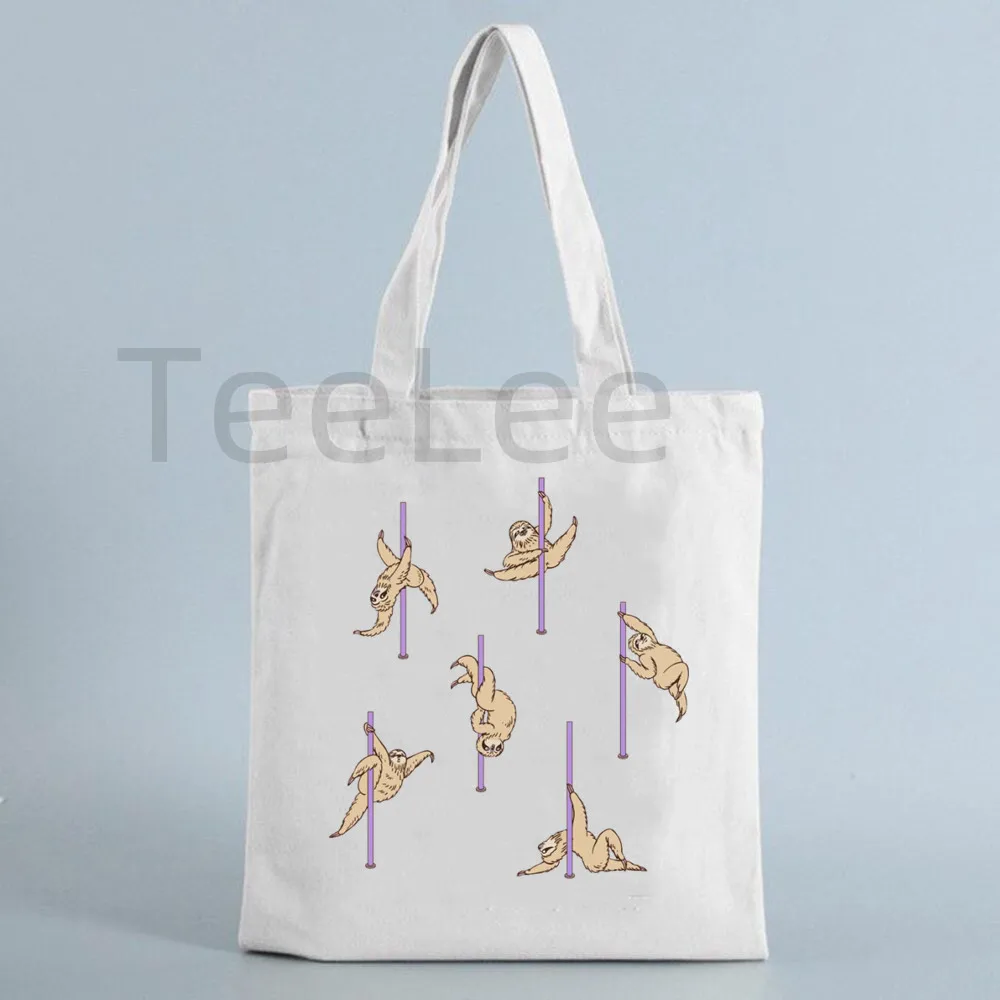 Funny pole dance Tote Bag Kawaii Unicorn Bags with Free Shipping Reusable Shopping Bag Animal Canvas Tote Fashion Handbags