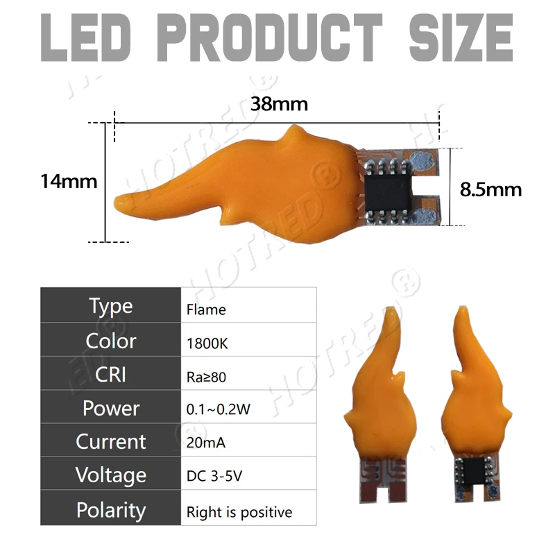 LED COB Flashlight Candles DC3V-5V LED Filament With Flickering Flame Welding With Strip Line Decoration Light Bulb Accessories image 2