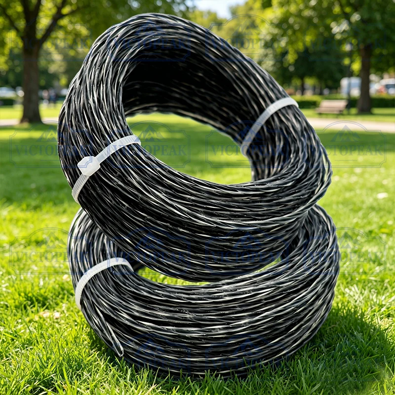 Professional Trimmer Line Two-color Twist 2.4mm 15m Nylon Grass Cutter Wire Parts For Brush Cutter Trimmer Head Garden Tool