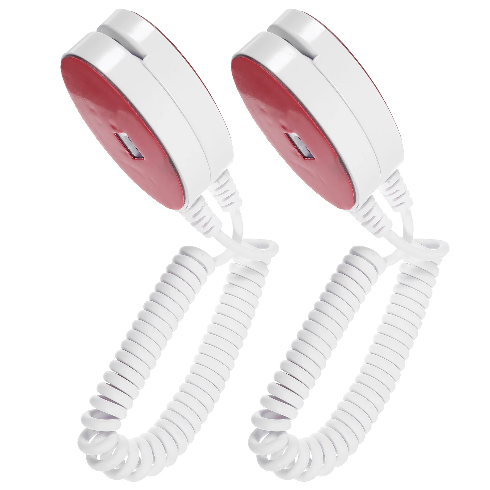 

2pcs Remote Control Anti-lost Rope Hooks Self-adhesive Wall Mounts Retractable Cables DVD Holder Leash Bracket Reliable Easy