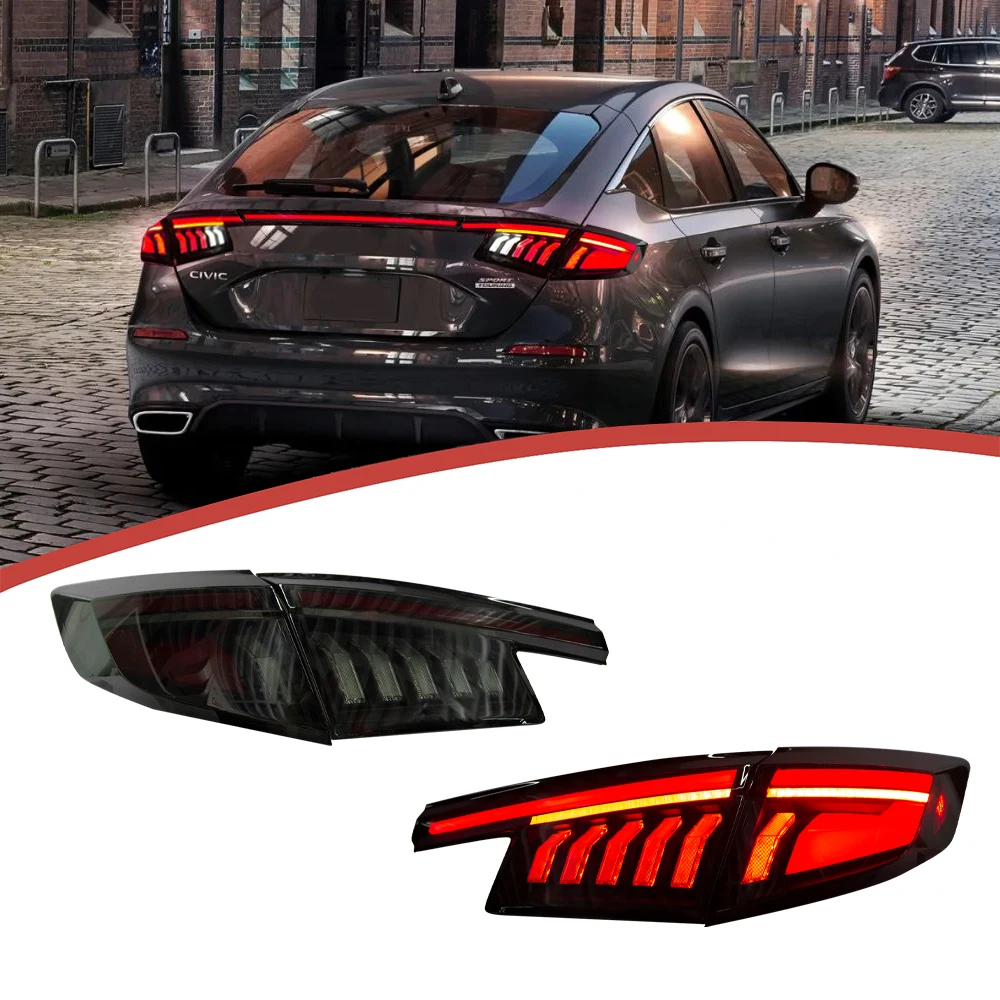 

Motion Factory LED Tail Lights Assembly Type-R FL1 FL2 FL4 FL5 11th Gen Civic Taillight for 2022-2025 Civic Hatchback