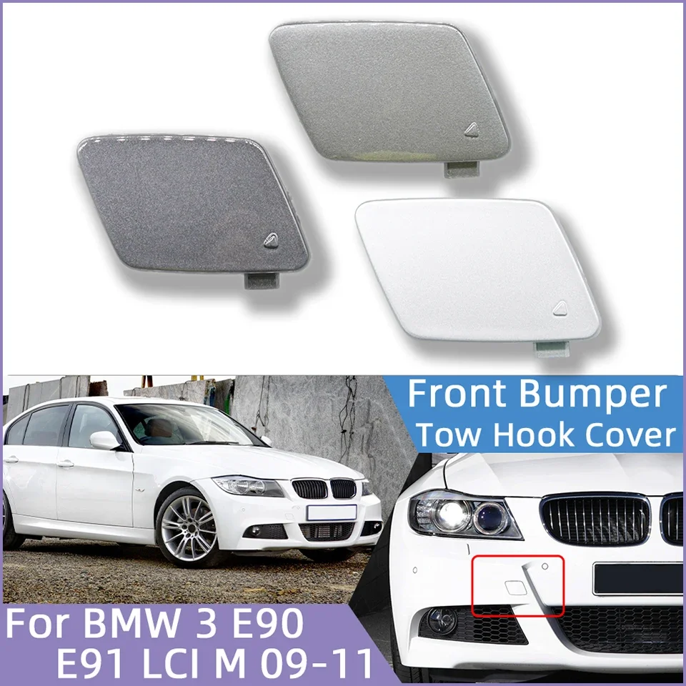 

For BMW 3 LCI E90 E91 M SPORT 2009 2010 2011 2012 51117891391 Front Bumper Towing Hauling Hook Eye Cover Lid Tow Trailer Cap