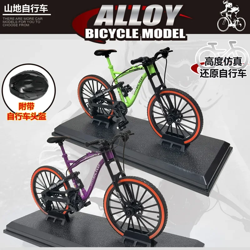 1:10 Mini modèle alliage vélo jouet doigt VTT poche moulé sous pression Simulation métal course drôle enfants jouets pour enfants