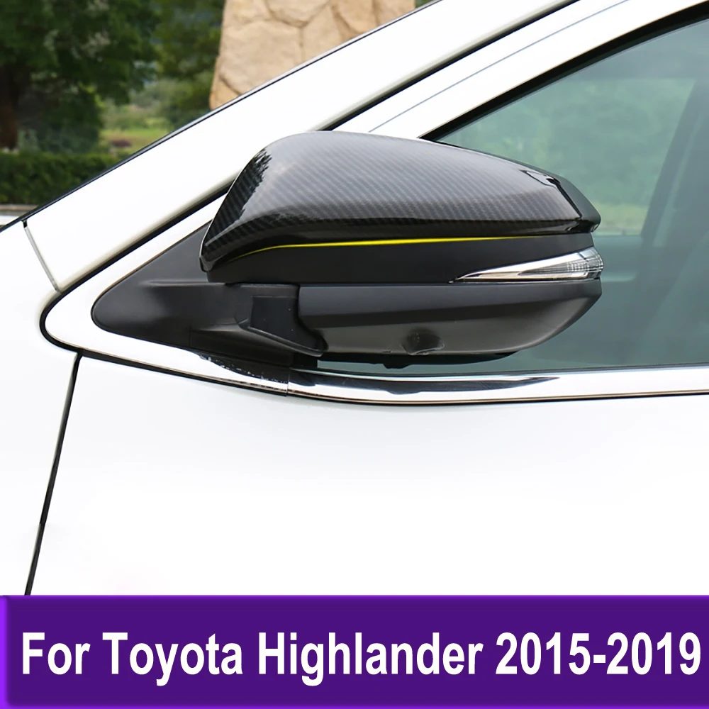 

Боковая крышка зеркала заднего вида, хромированная для Toyota Highlander 2015 2016 2017 2018 2019, стикер для стайлинга автомобиля, внешние аксессуары