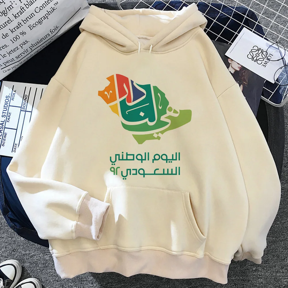 

Saudi National Day hoodie anime graphic comic comfortable girl tracksuits youthful patterned soft fabric elegant