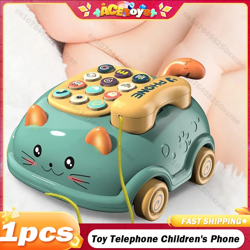 Toy Telephone Children's Phone Early Education Music Story Phone Machine Baby Phone Emulated Toys For Children Toys for Babies