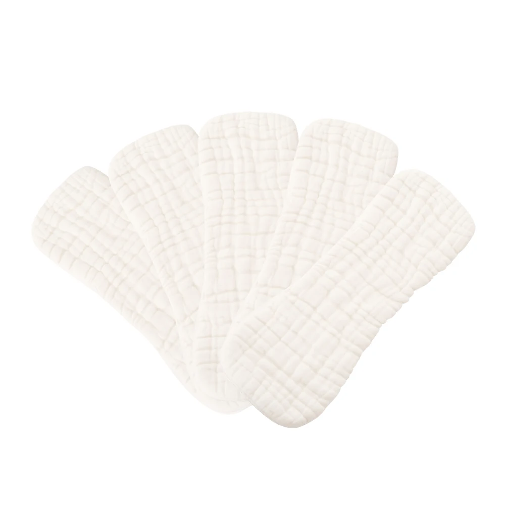 Elinfant 1/5/10 Pieces/Lot 20 Layers 3 Sizes Bamboo Cotton Muslin Reusable Diaper Inserts Use Together With Pocket Cloth