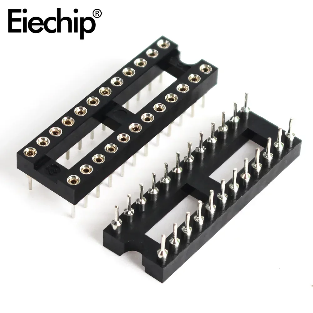 10PCS Circular IC Socket DIP6 DIP8 DIP14 DIP16 DIP18 DIP20 DIP24 DIP28 2.54mm Pin Connector Socket 6 8 14 16 18 20 24 28 Pin