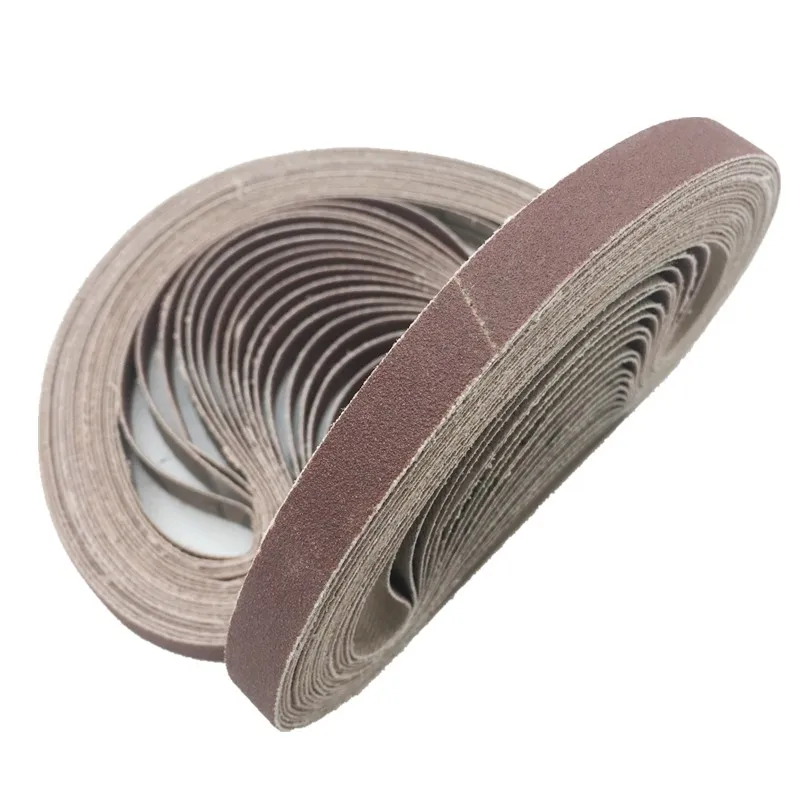 10-Pack Aluminum Oxide Sanding Belts – 21” X 1.2” Flat Connection – For Wood, Paint, Metal & Deburring