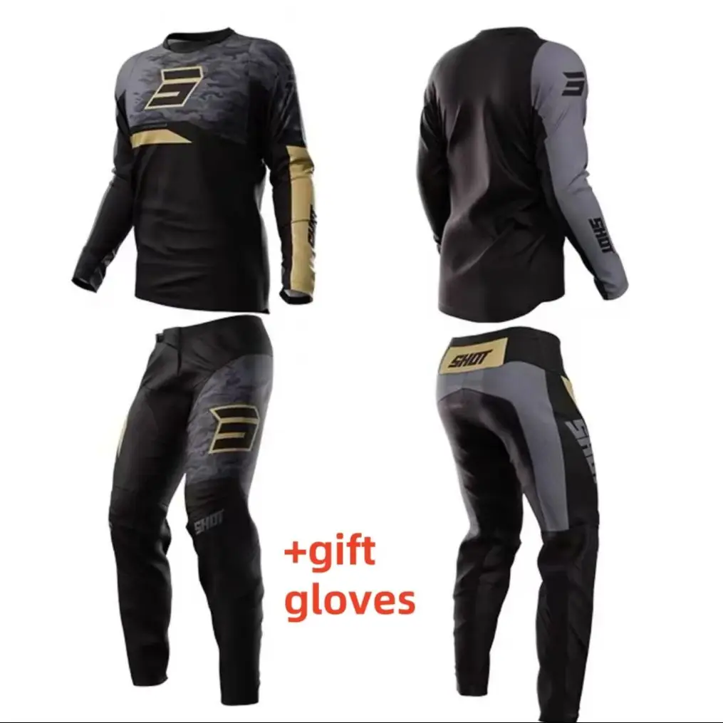 AliExpress Husqvarna 2025 new  husqvarna Motocross Gear Set Top Off Road MX Combo Black Moto Jersey And Pant