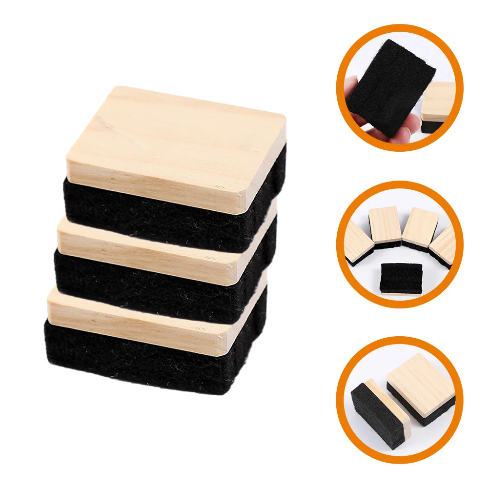 3 Pcs Wooden Blackboard Eraser Dry Erasers Chalkboard White Whiteboards Office Classroom Blackboards