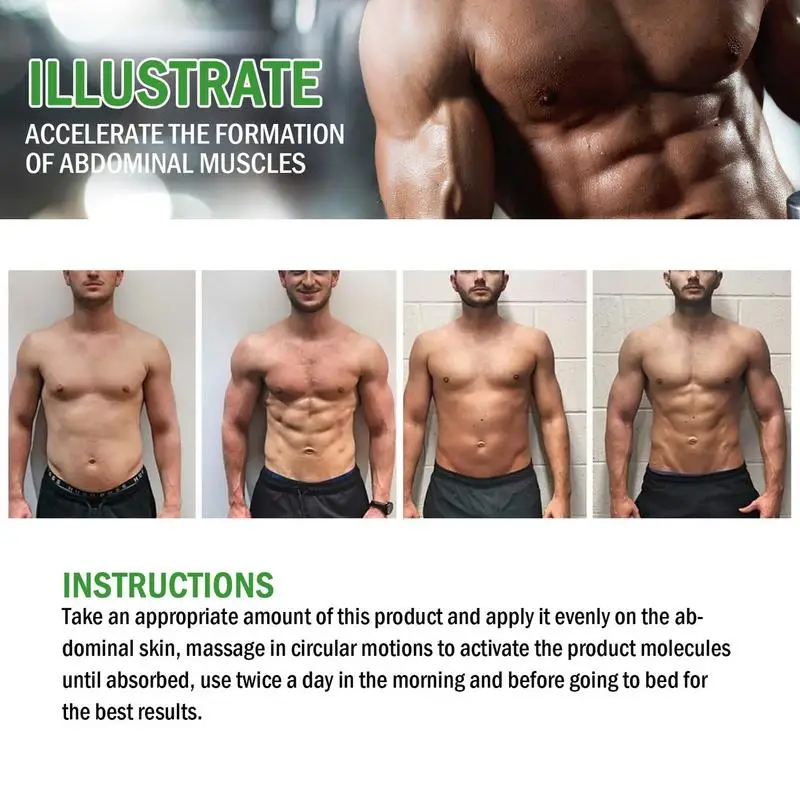 Sweat Cream ABS Sculpting Cream For Men Abs Cream Helps Tighten Lubricate Muscles Break Down Fat With Natural Extracts Increase image 3