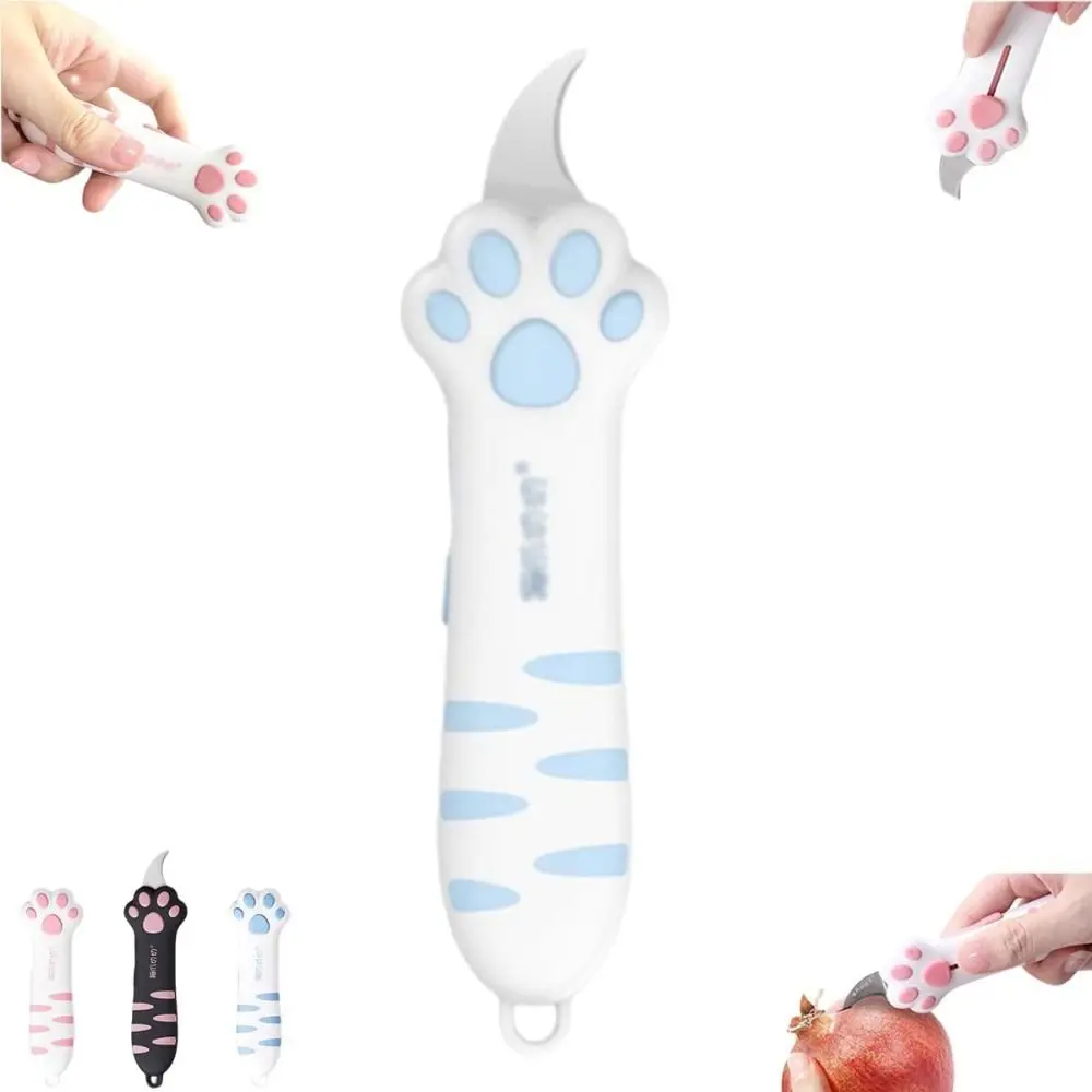 Creative Cat Paw Box Cutter Retractable Cat Claw Knife Cute Cat Box Paper Cutter for Easy Paper and Box Cutting Gift Open Paper