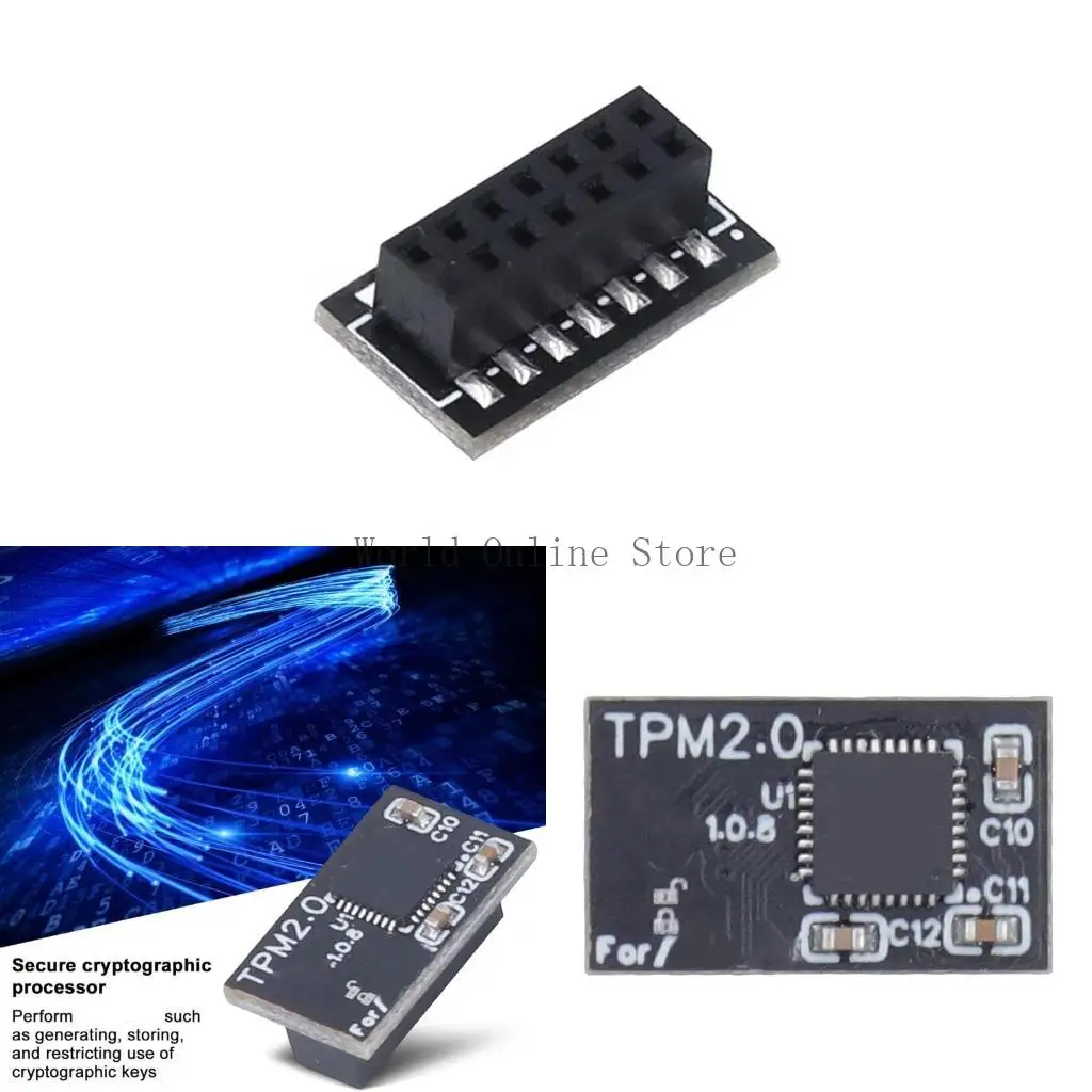 

TPM2.0 Module SPI 14PIN Шифрование платформы безопасности Удаленная платформа для компьютера 87HC