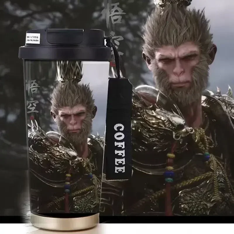 Black Myth Wukong 530ml Anime Water Cup Children Portable Stainless Steel Vacuum Flasks Adult Coffee Cup Water  car accessories