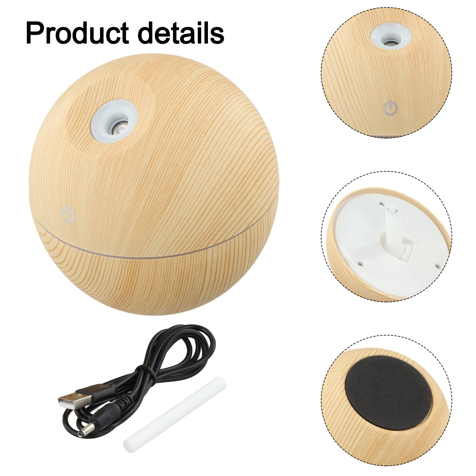 USB Powered 130ml Essential Oil Diffuser and Humidifier with Colorful LED Lights for Use in Car and Home Environments