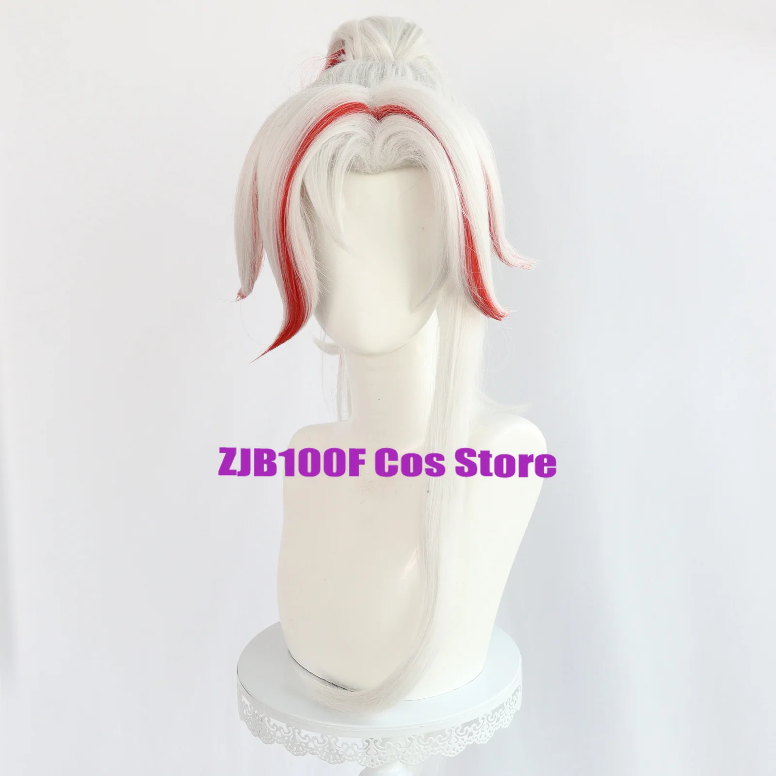 The Unforgotten Yone Cosplay Wig Game LOL Yone Heartsteel Cosplay Heat Resistant Synthetic Hair Play Prop Wigs Cap