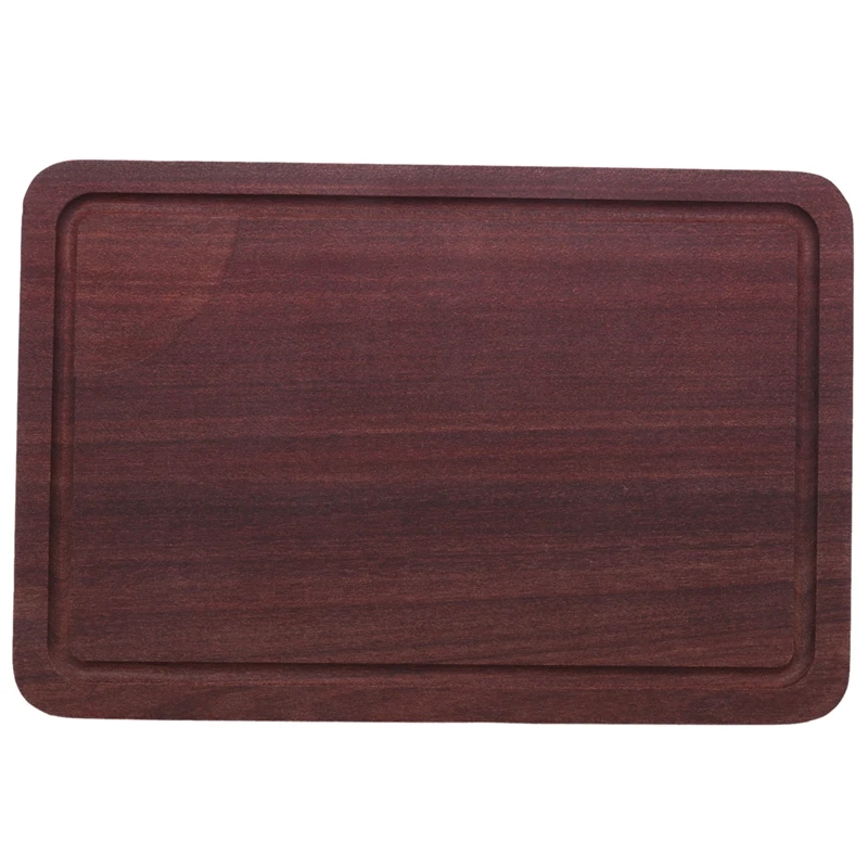 

Cutting Board with Juice Groove - Best Kitchen Steak Chopping Board, Multipurpose Thick Sapele Wood Food Tray