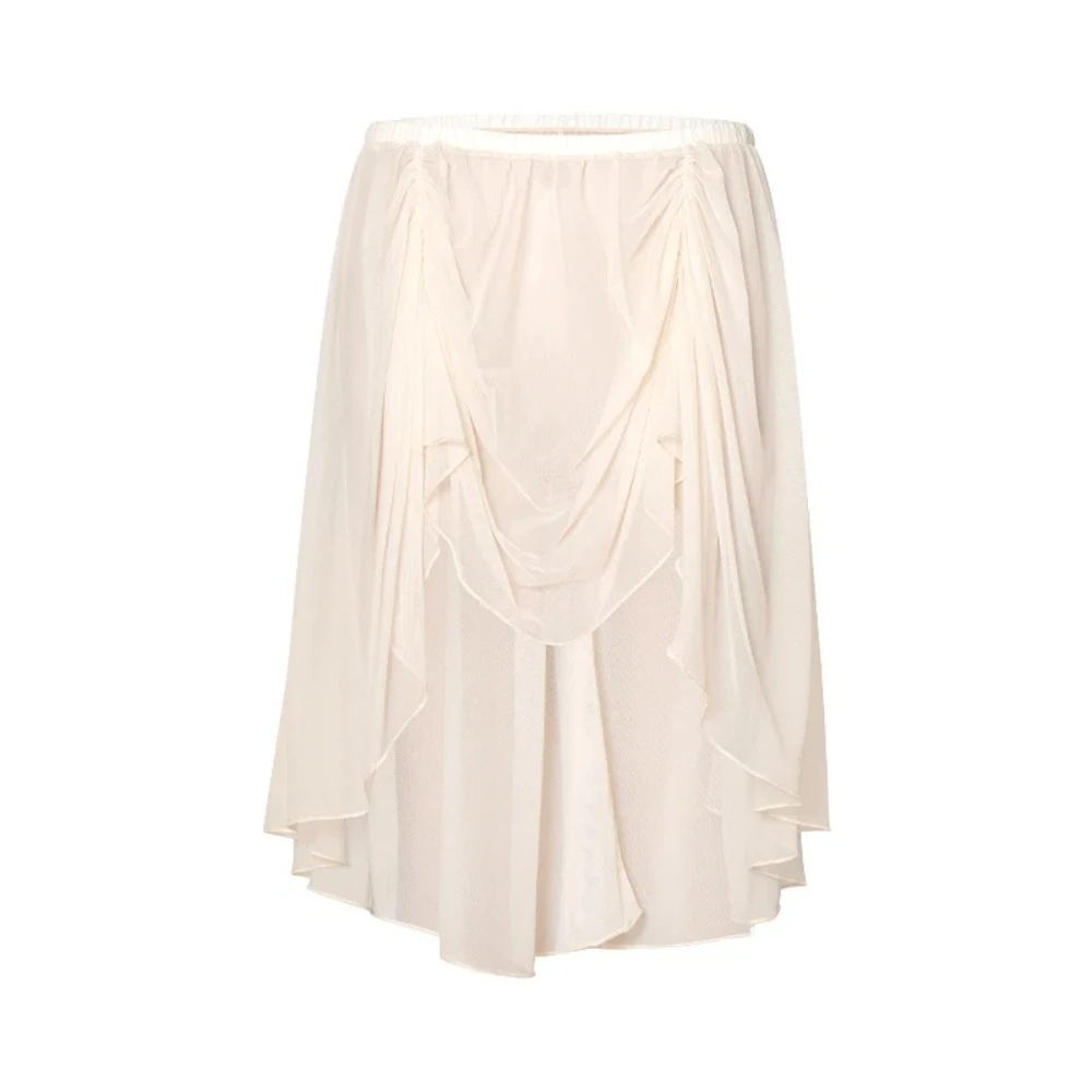 

Ballet Skirt for Women Adult Dance Gymnastics Training Skirt Front Pleated Mid-length Soft Mesh Skirts Ballerina Dance Wear