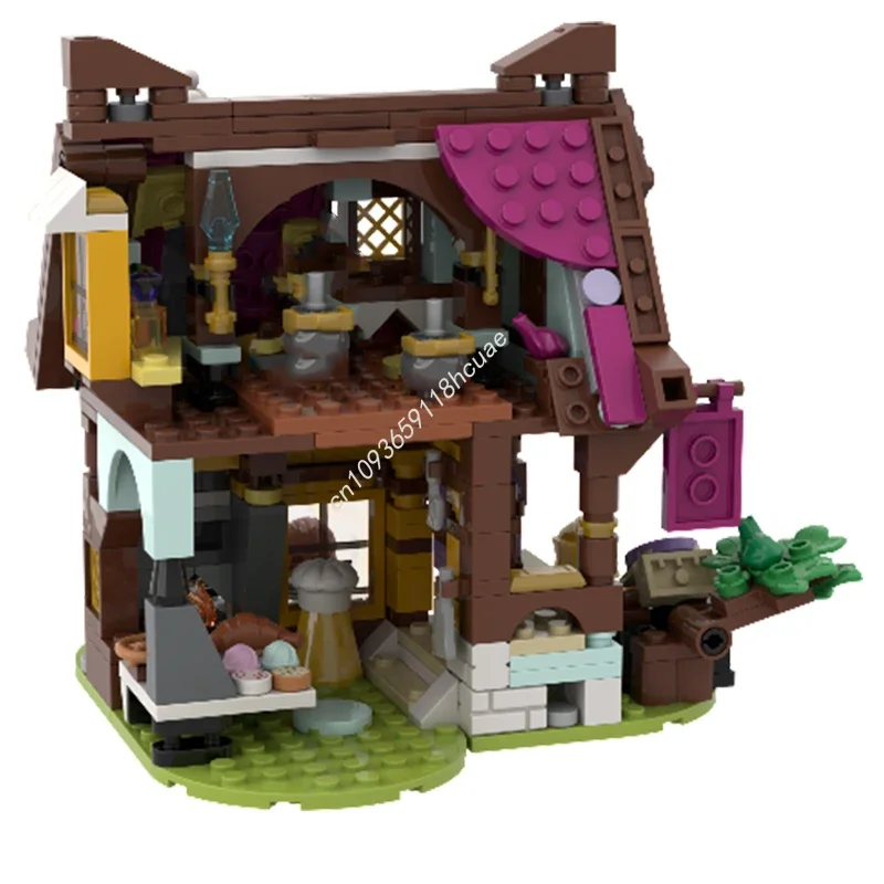 424pcs MOC Medieval Blacksmith Dream Version Building Blocks Christmas Construction Toy To Develop Patience And Concentr Gift