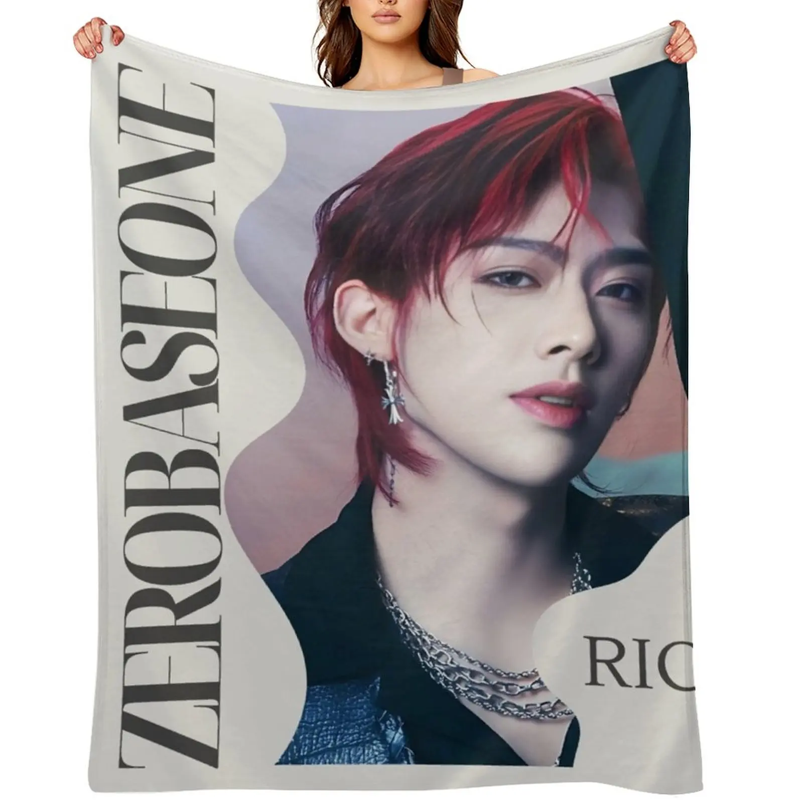 

RICKY zerobaseone (ZB1) Throw Blanket Luxury Furry Bed Designers Blankets