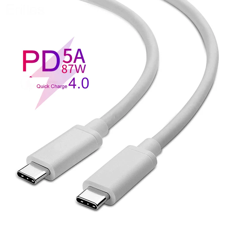 Dual PD Super Fast Charging Data Cord 5A 87W Type C Data Cable Quick Charge Mobile Cell Phone Cord For Xiaomi 14 Huawei Samsung