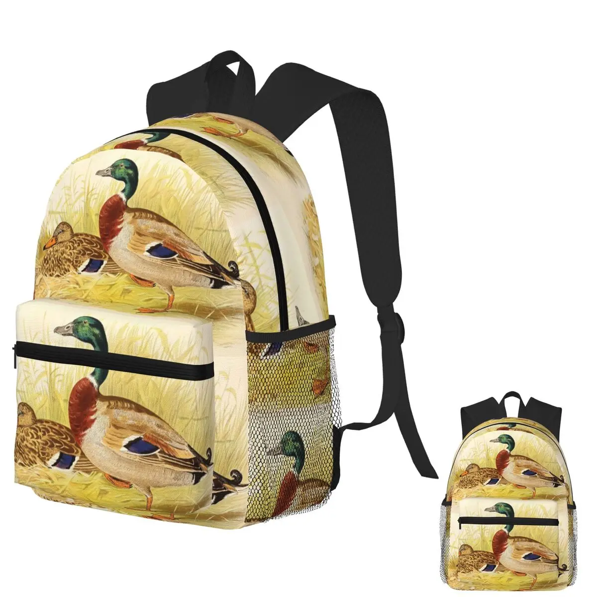 

Mallard Ducks Student Backpack School Bag Hiking Travel Daypack for Men Women Fashion Bookbag Shoulder Bags