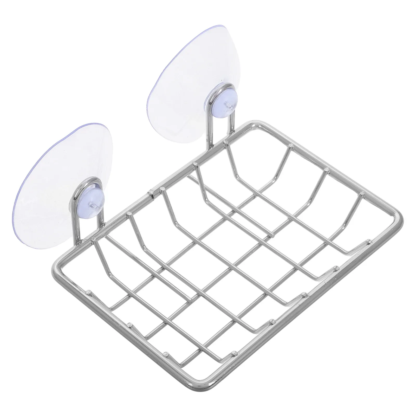 Metal Creative Sponge Drain Rack with Strong Suction Cup for Kitchen Sink Bathroom Sponge Holder Dish Brush Organizer Rustproof