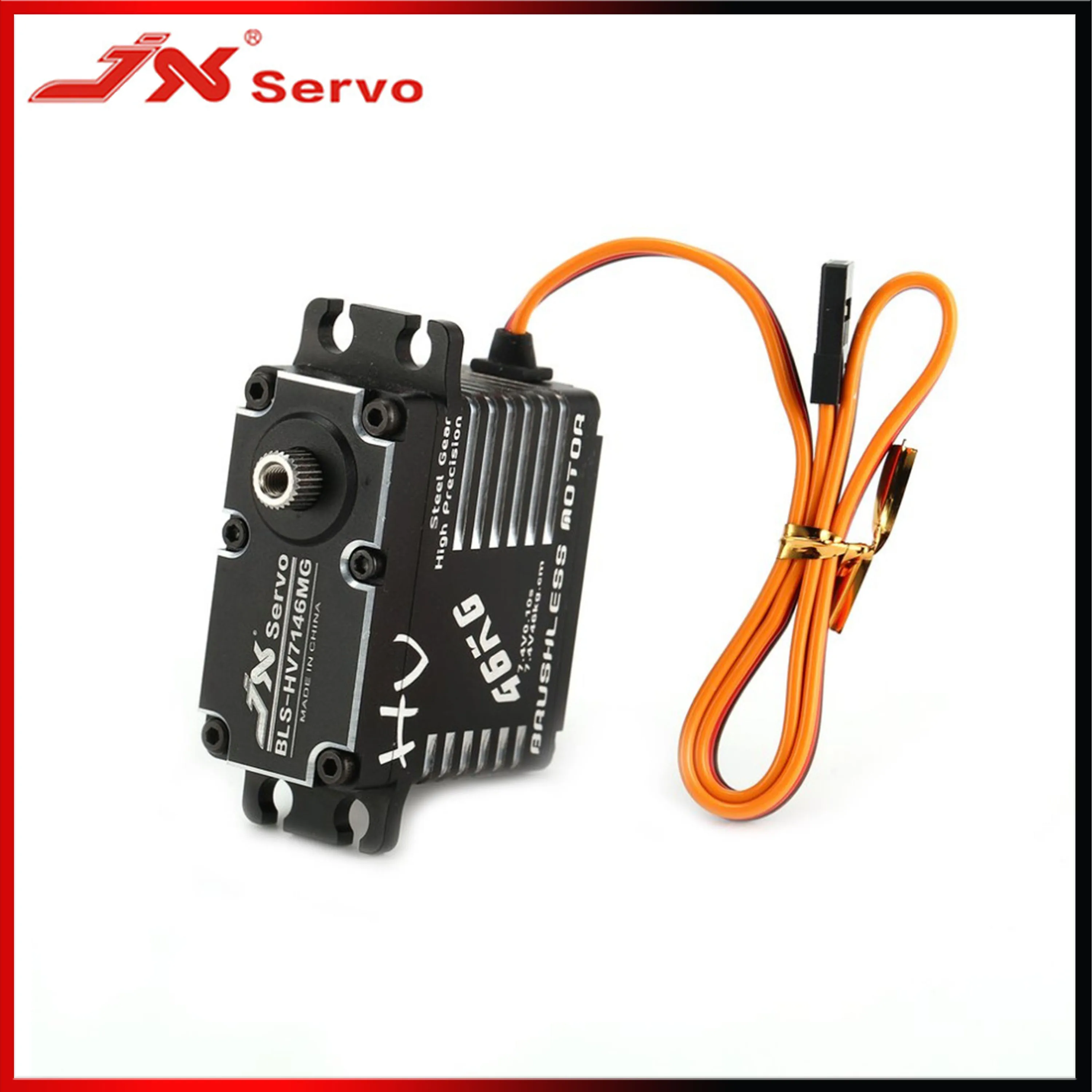 Jx servo BLS-HV7146MG 46kg digital bürstenloser standard hv hochpräziser stahl getriebe motor voll cnc aluminium schale für rc autoteil