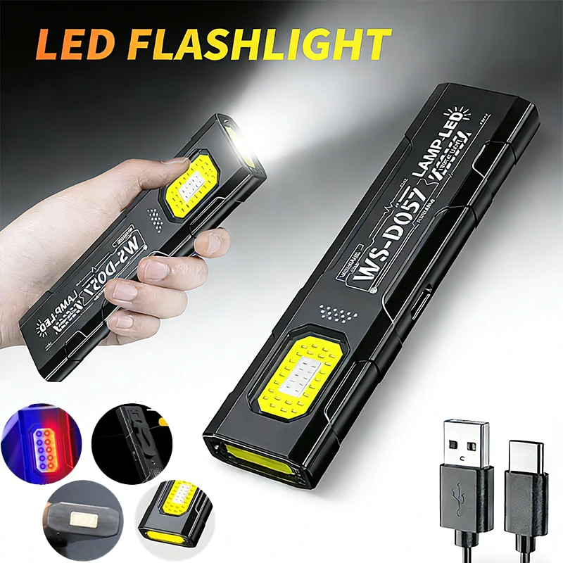 Super Bright LED Flashlight,Rechargeable Handheld Torch,Multi Modes Portable Waterproof Flashlight for Camping Hiking Emergency