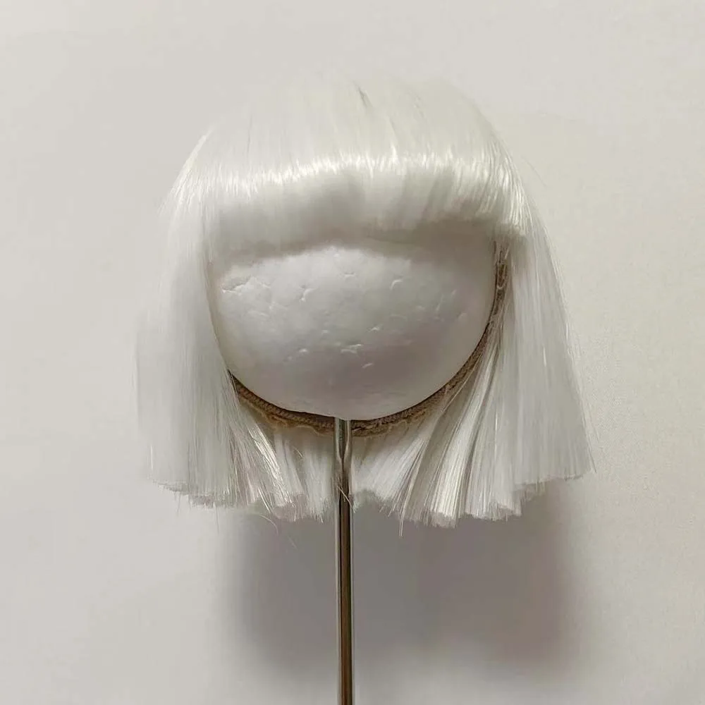1/3 1/4 1/6 1/8 Bjd SD Peruca Curto Peruca de Cabelo Fresco Fio de Alta Temperatura