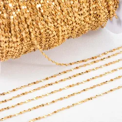 5Meters 1Meter Stainless Steel Gypsophila Thin Twist Chains for DIY Necklace Bracelet Anklet Clothing Accessories Jewelry Making