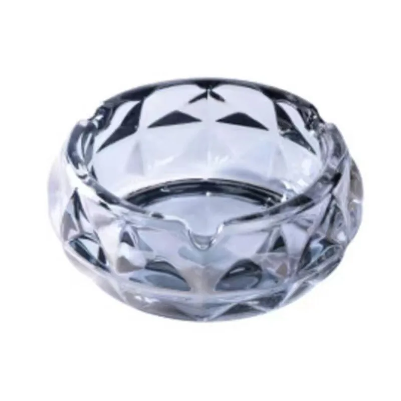 Large Light Luxury round Glass Ashtray Creative Personality Hotel Ktv Living Room Home Crystal Ashtray