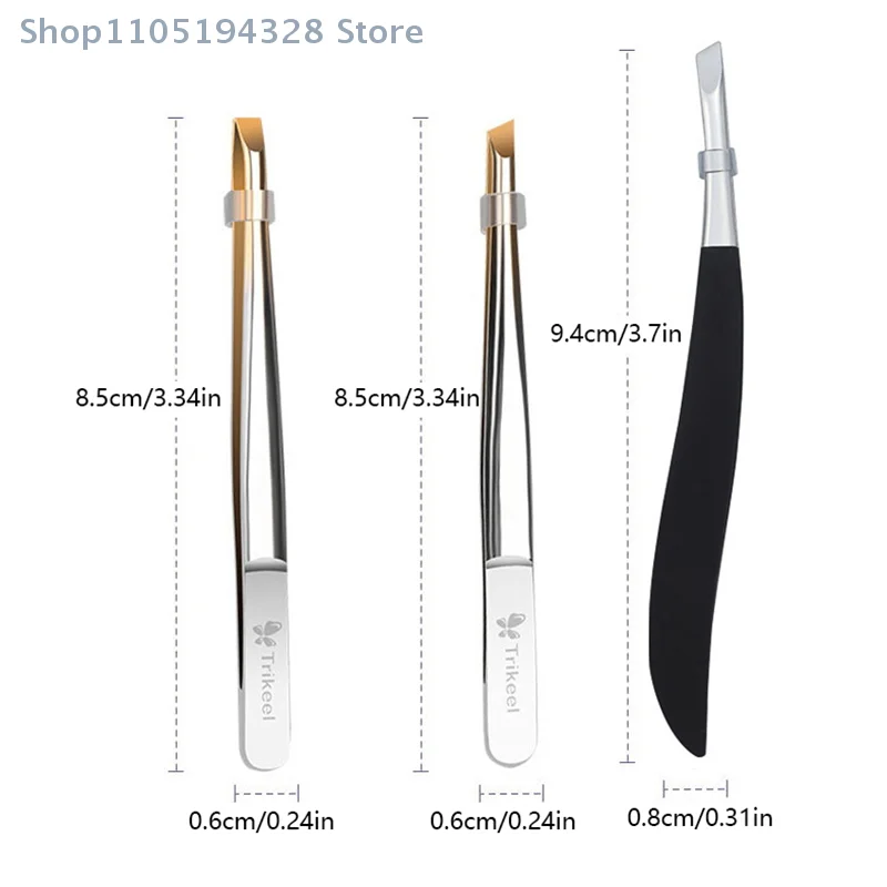 [MP] Pinzetta multifunzione a punta piatta in acciaio inossidabile ad alta precisione per modellare le sopracciglia Depilazione del viso Ciglia finte Handli
