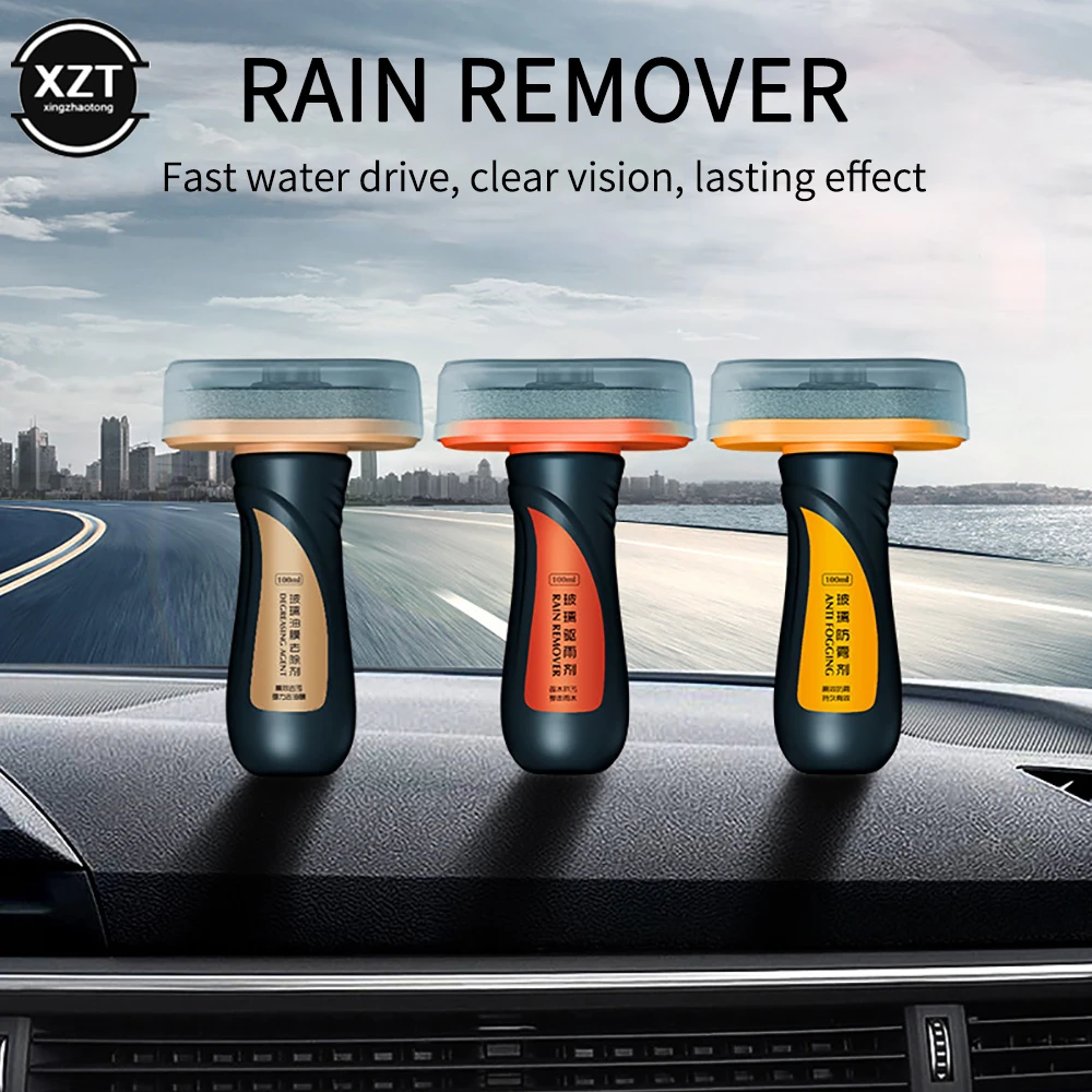 Car Glass Oil Film Remover Front Windshield Antifouling Agent Automobile Window Decontamination Cleaner Anti-fogging