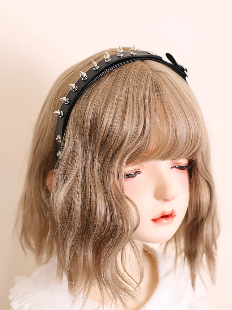 

Handmade Women Girls Punk Rivet Chain headband Y2K Hair bands Headdress Gothic Lolita cosplay Hair hoop Hop hip hair accessories