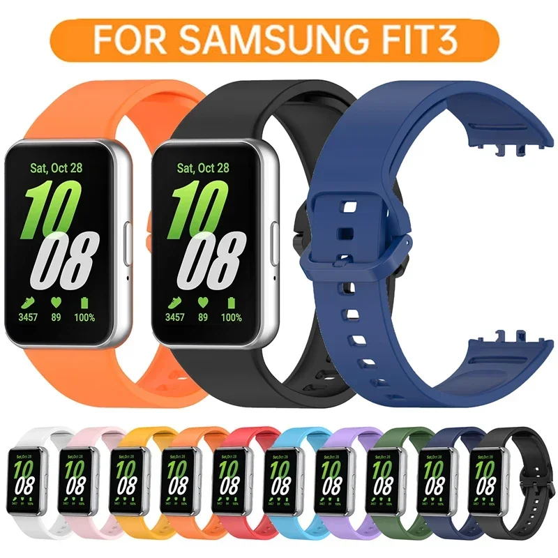 

Silicone Strap For Samsung Galaxy Fit 3 Correa Bracelet Replacement Sport Watchband For Galaxy Fit 3 R390 Band Accessories
