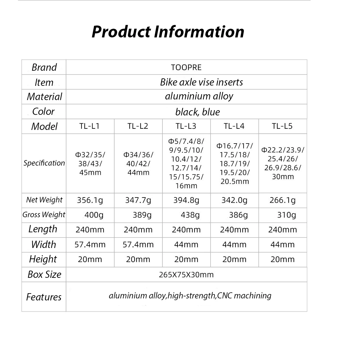 Toopre Bike Axle Spindle Vise Inserts Bench Vise Clamp Wheel Hub Maintenance Pedal Seatpost Fork Chainwheel Reapir