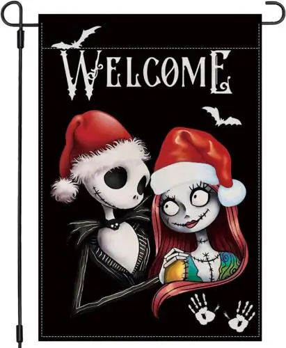 Christmas Welcome Flag Nightmare before Christmas Garden Flag 12 X 18 Inches Yar