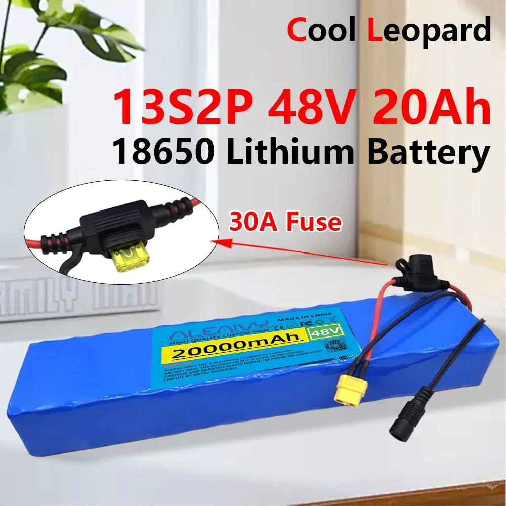 

48V 20Ah 18650 lithium ion Battery ,13S2P For Electric Scooter M365 2000W with Built-In BMS XT60+DC Plug Belt Charger