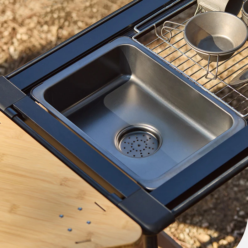 Stainless Steel Basin Portable Outdoor Camping Picnic Wash Hands And Dishwashing Sink Ultra-light Washing Tank