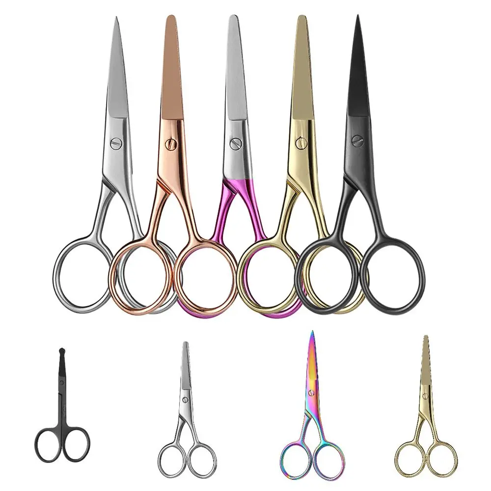 

Stainless Steel Face Hair Removal Nose Hair Scissor Brow Clipper Eyebrow Trimmer Nail Cuticle Nipper Scissors Makeup Scissors