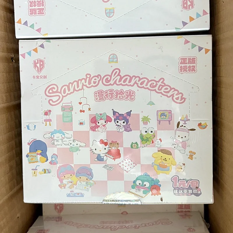 

Оригинальные коллекционные карточки Sanrio Family Polaroid Walking Around To Pick Up The Light Vol.7 с персонажами Мелоди и Куроми, аниме-подарки, игрушки