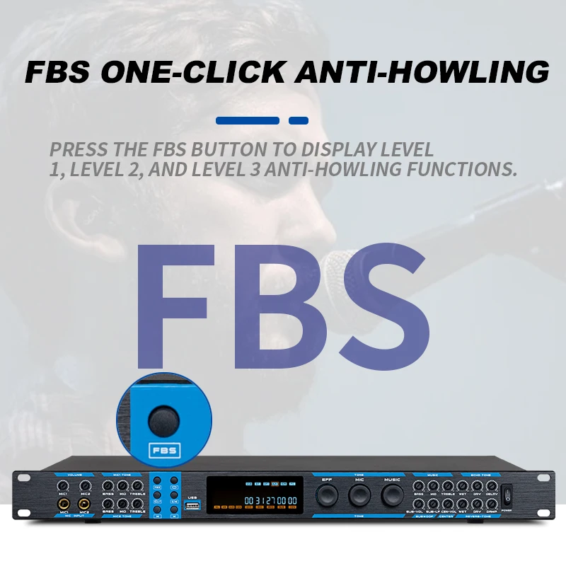 X9 Preamp Digital Effects DSP Digital Reverb KTV Microphone Anti-Shout Bluetooth USB Optical
