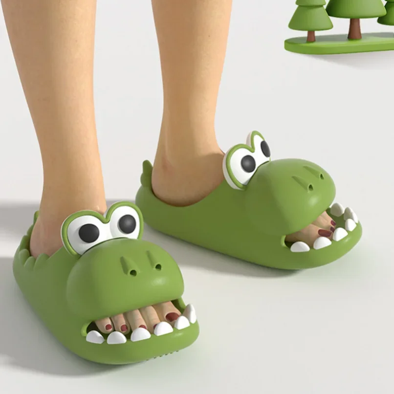 Women dinosaur Slipper Home Cartoon Cute Cloud Sandals Summer Flip Flops Beach Slides Casual House Room Shoes Female Men Male